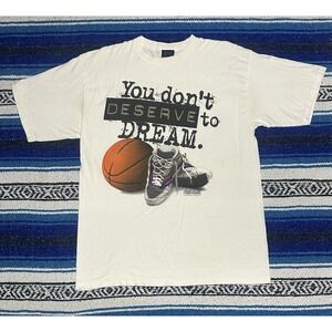 Vintage 1994 Big Ball Sports T Shirt Large Basketball Sneakers Made USA